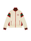 Zipper Logo Patch Jersey Zip-up Jacket Ivory - GUCCI - BALAAN 1