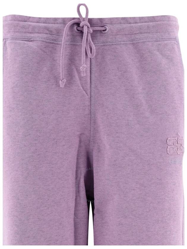 Organic Cotton Track Pants Purple - GANNI - BALAAN 3