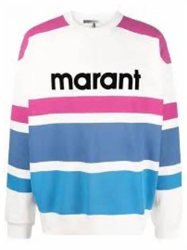 Mayoan Logo Striped Sweatshirt Blue - ISABEL MARANT - BALAAN 2