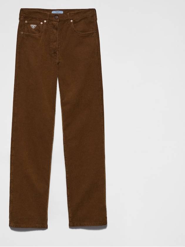 wide leg corduroy pants - PRADA - BALAAN 1