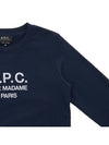 Women's Tina Logo Sweat Sweatshirt Navy - A.P.C. - BALAAN 5