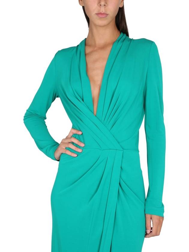 Midi Dress A 0405 1621 0382 EMERALD - ALBERTA FERRETTI - BALAAN 5