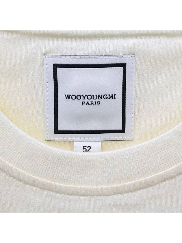 Flower Back Logo Short Sleeve T-Shirt Ivory - WOOYOUNGMI - BALAAN 7