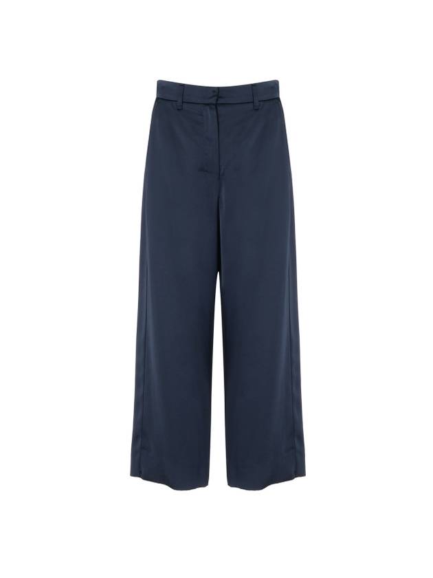 Monza Rayon Straight Pants Navy - S MAX MARA - BALAAN 2