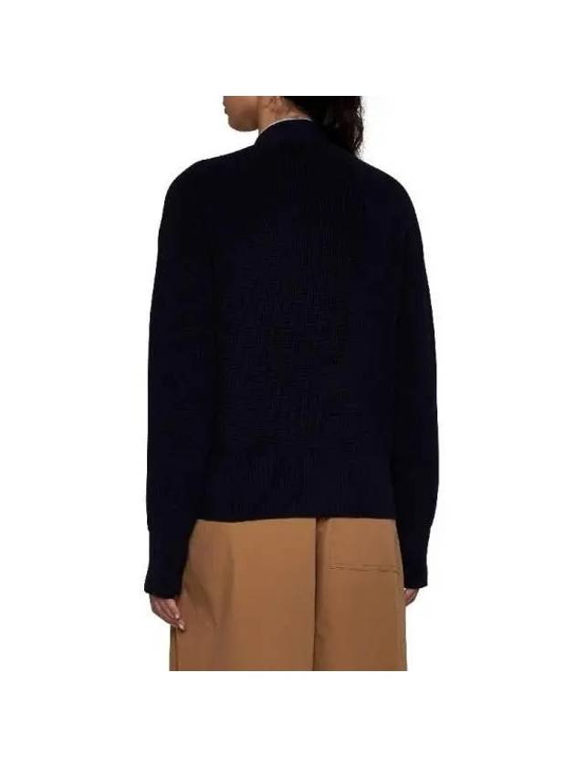 V neck rib cotton cardigan HANASNW1361 DARKESTNAVY - STUDIO NICHOLSON - BALAAN 4