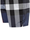 Men's Check Drawstring Swim Shorts Carbon Blue - BURBERRY - BALAAN 5