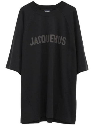 Le Typo Short Sleeve T-Shirt Black - JACQUEMUS - BALAAN 1