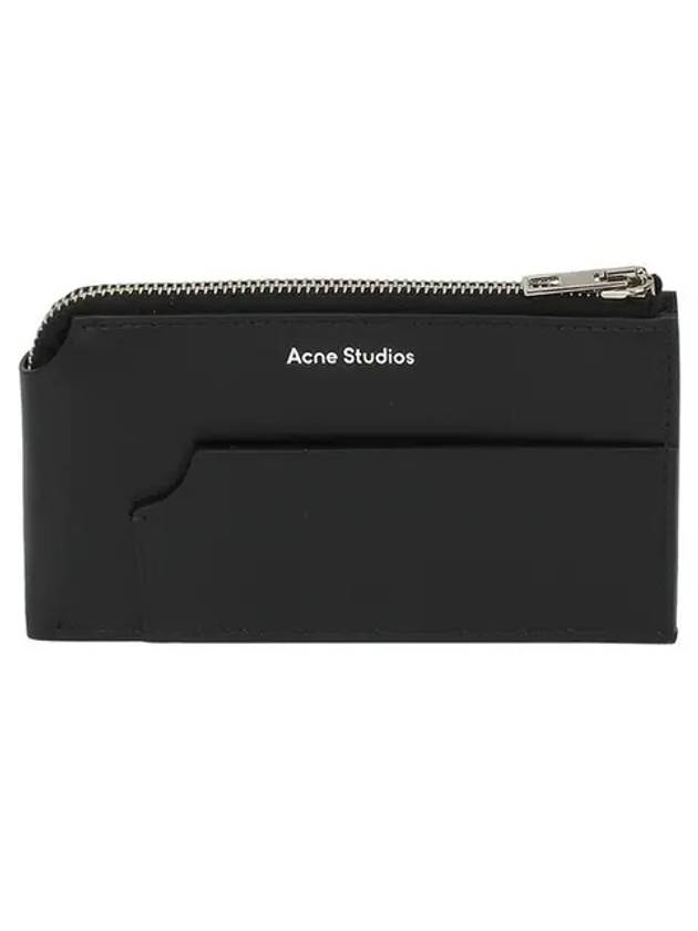 Logo Zipper Card Wallet Black - ACNE STUDIOS - BALAAN 2