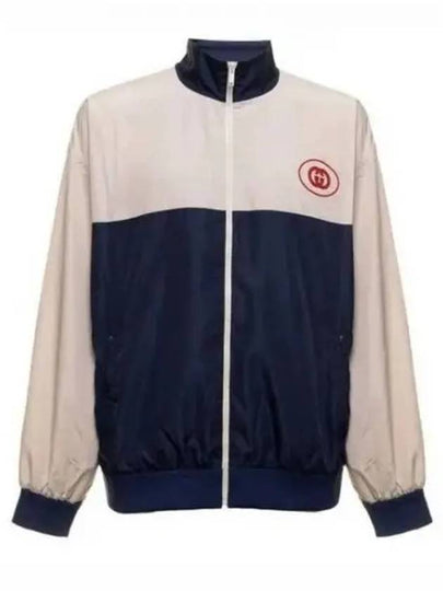 GG Logo Print Track Jacket Navy - GUCCI - BALAAN 2