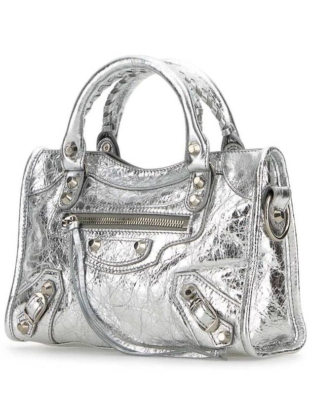 Women s Le City Mini Shoulder Bag Silver - BALENCIAGA - BALAAN 3