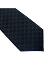 GG Pattern Silk Tie Navy Black - GUCCI - BALAAN 4