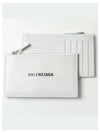 Logo Print Zipper Card Wallet White - BALENCIAGA - BALAAN 2