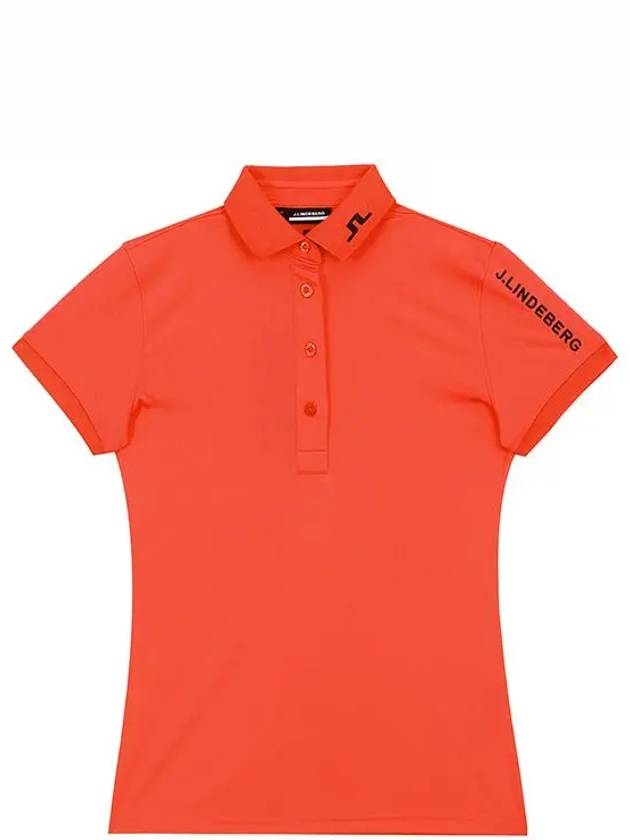 Tour Tech Short Sleeve Polo Shirt Orange - J.LINDEBERG - BALAAN 3