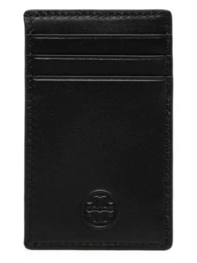 Fleming Leather Card Wallet Black - TORY BURCH - BALAAN 2