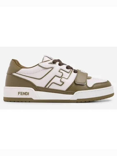 Women's Match Logo Lettering Low Top Sneakers Green - FENDI - BALAAN 2