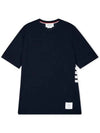 Men's 4 Bar Short Sleeve T-Shirt Navy - THOM BROWNE - BALAAN 2