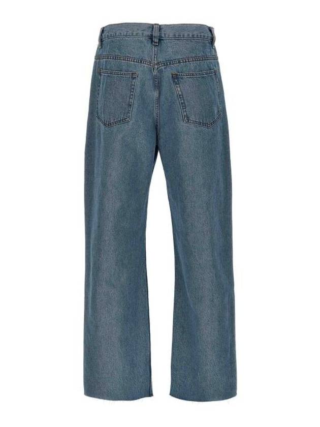 Relaxed Raw Edge Straight Jeans Light Blue - A.P.C. - BALAAN 3