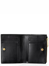 Intrecciato Small Leather Half Wallet Black - BOTTEGA VENETA - BALAAN 5