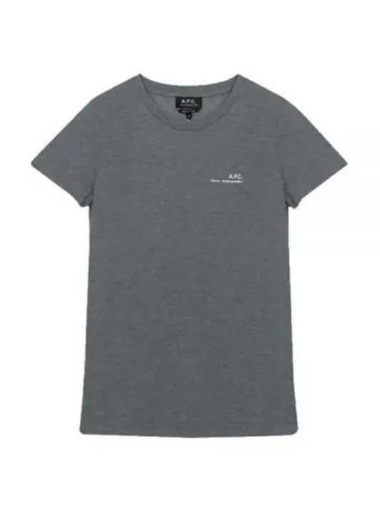 Women's Small Logo Short Sleeve T-Shirt Grey - A.P.C. - BALAAN 2