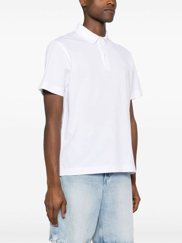 Embroidered Logo Cotton Polo Shirt White - GIVENCHY - BALAAN 4