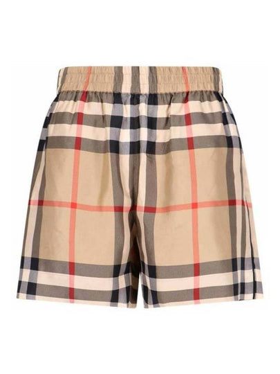 Check Print Shorts Beige - BURBERRY - BALAAN 2