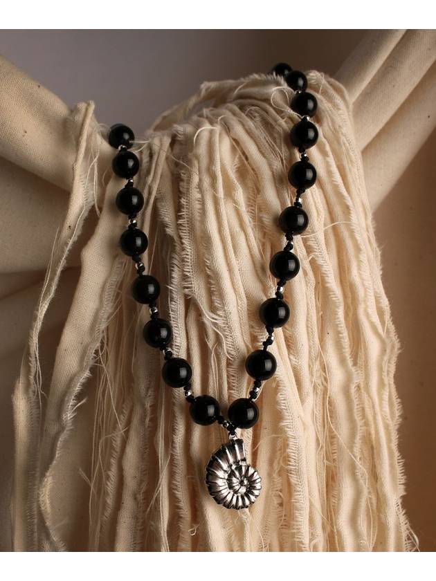 Necklace Black Onyx Ammonite Women - RUBATI - BALAAN 4