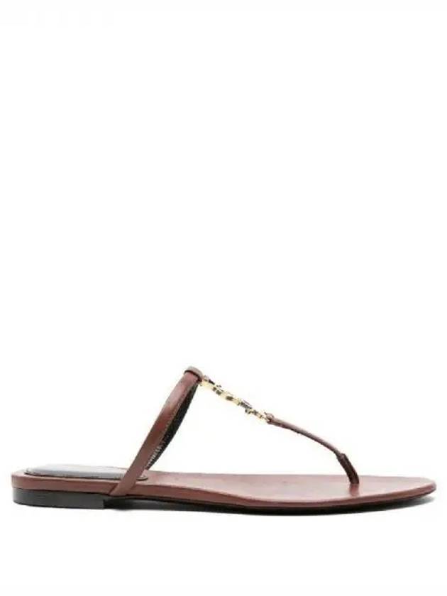 Cassandra monogram flip flop sandals 270017 - SAINT LAURENT - BALAAN 1