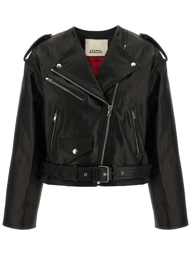 Audric leather biker jacket black - ISABEL MARANT - BALAAN 2