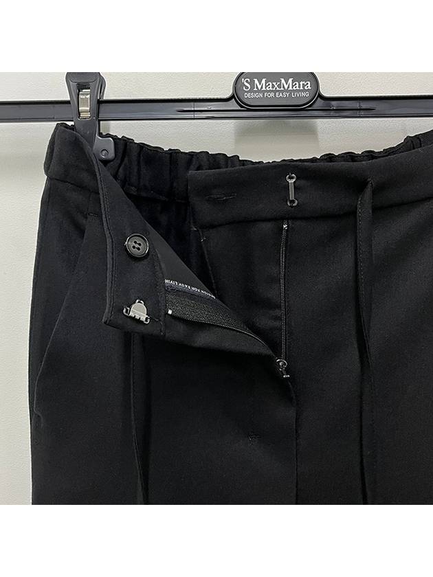 Floria Virgin Wool Track Pants Black - MAX MARA - BALAAN 8