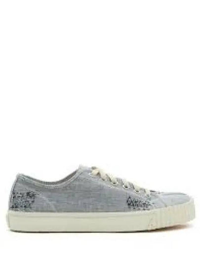 Tabi Distressed Cotton Low Top Sneakers Light Blue - MAISON MARGIELA - BALAAN 2