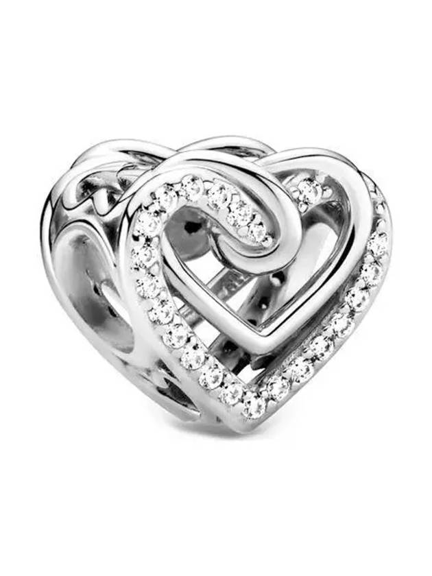 Sparkling Cross Heart Bracelet Charm Silver - PANDORA - BALAAN 2