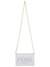 logo chain mini cross bag gray - FENDI - 4