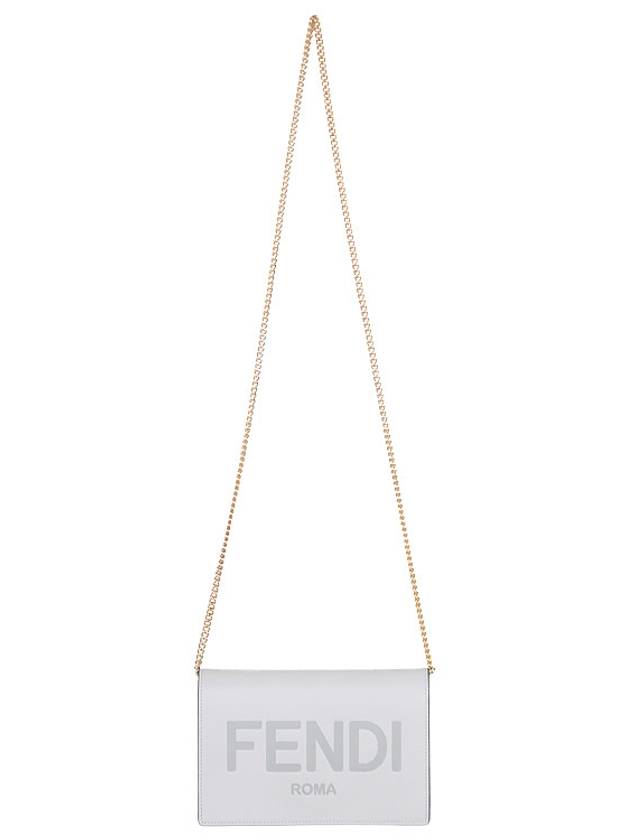 logo chain mini cross bag gray - FENDI - 4