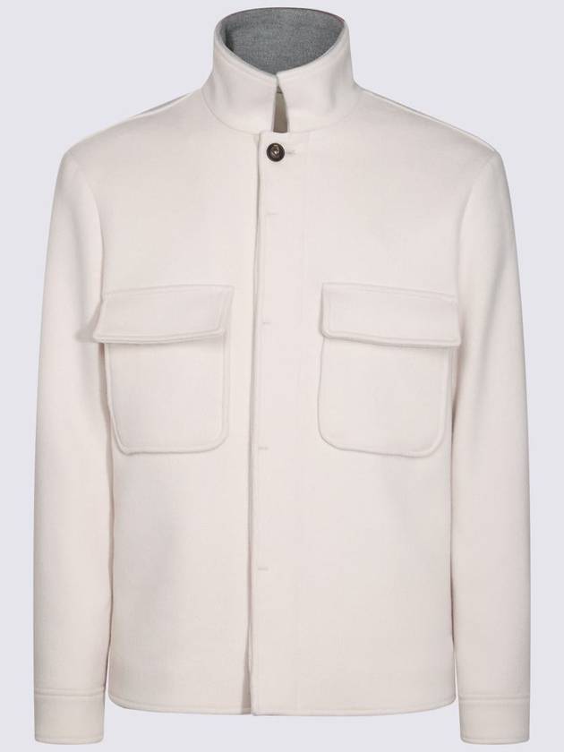 Eleventy White Wool Casual Jacket - ELEVENTY MILANO - BALAAN 1