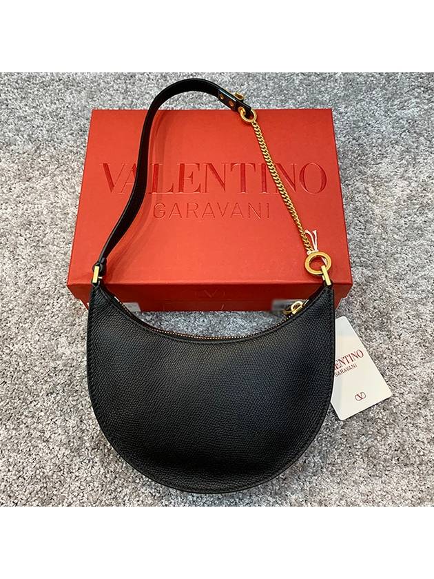 V Logo Hobo Shoulder Bag Black - VALENTINO - BALAAN 5