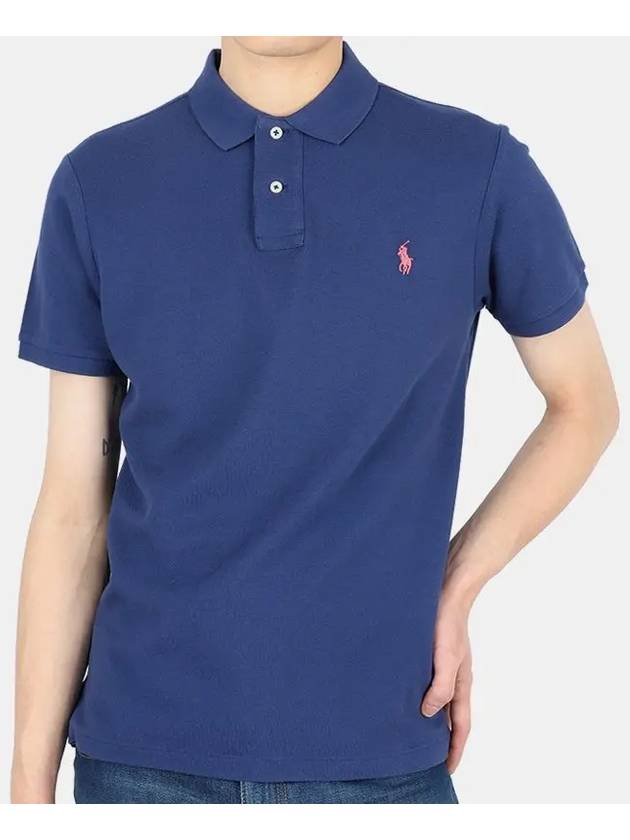 Pony Logo PK Shirt Blue - POLO RALPH LAUREN - BALAAN.