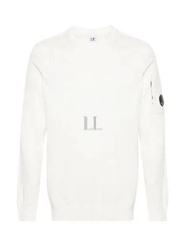 Logo Crew Neck Cotton Sweatshirt White - CP COMPANY - BALAAN 2