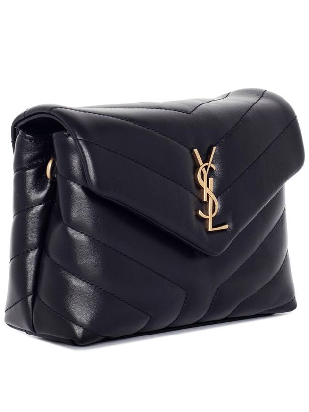 Loulou Toy Matelasse Shoulder Bag Black - SAINT LAURENT - BALAAN 3