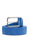 Intrecciato Leather Belt Blue - BOTTEGA VENETA - BALAAN 2