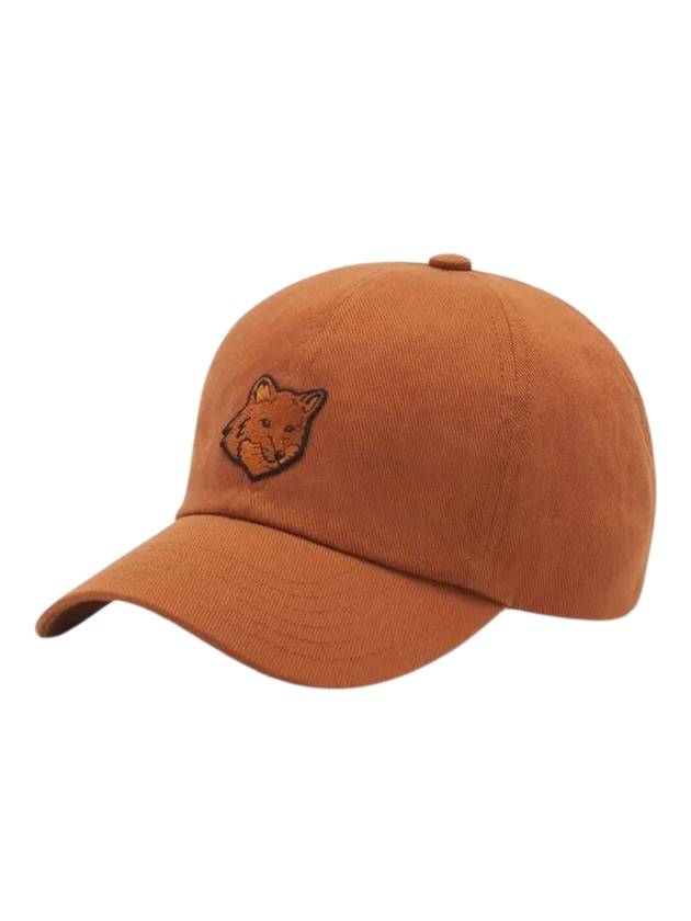 Bold Fox Head Embroidery 6 Panel Ball Cap Orange - MAISON KITSUNE - BALAAN 1