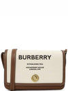 Buberry Mini Horseferry Print Canvas Leather Note Crossbody Bag Natural Tan - BURBERRY - BALAAN 2