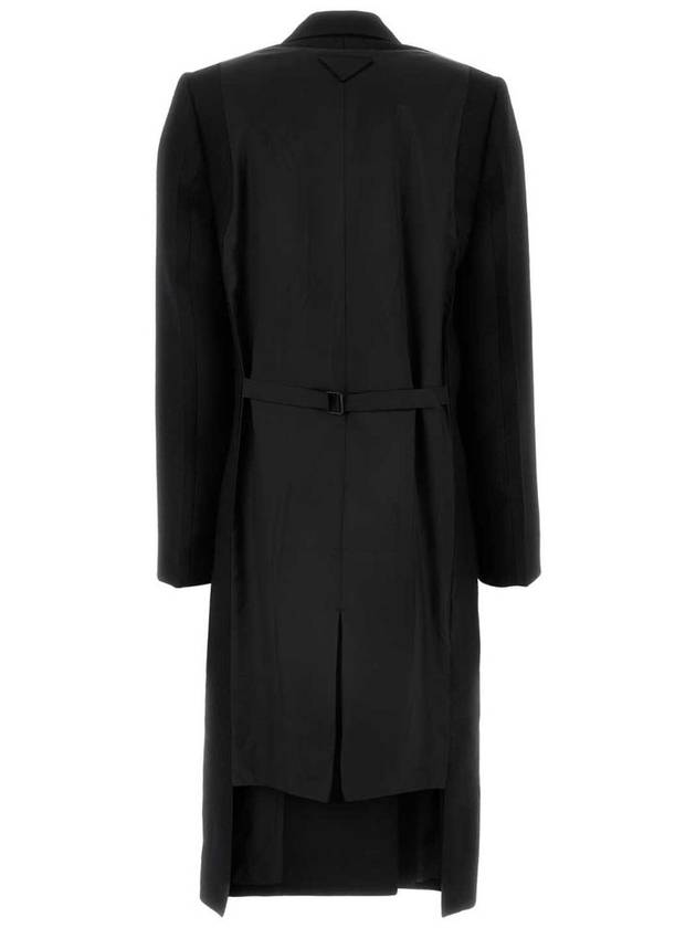 Virgin wool double coat black - PRADA - BALAAN 3