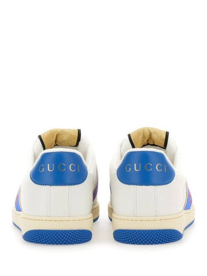 Screener Interlocking G Low Top Sneakers Blue White - GUCCI - BALAAN 2