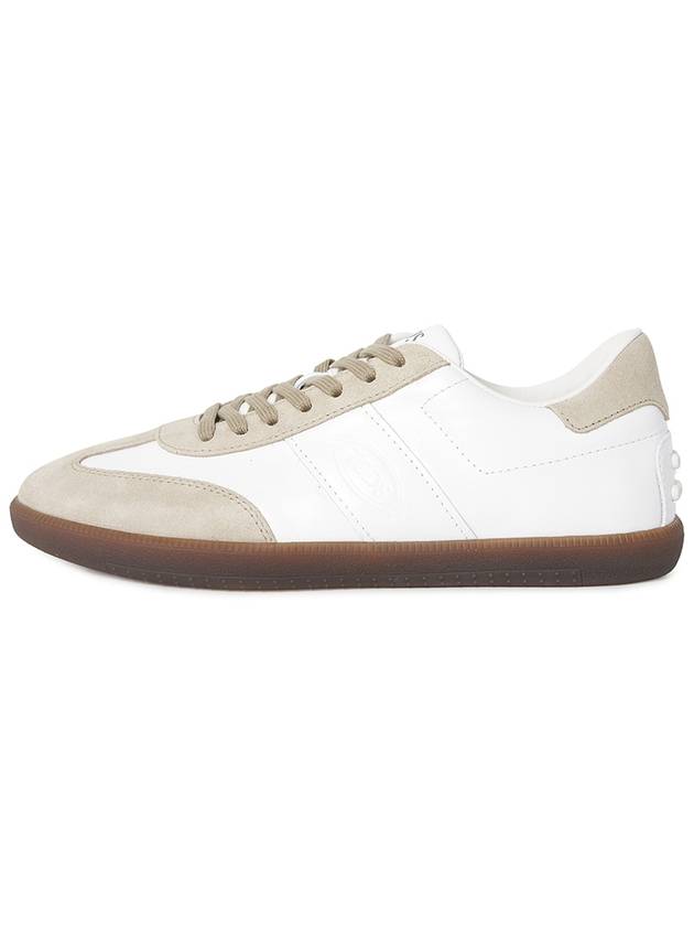 Tabs Smooth Leather Low Top Sneakers White - TOD'S - BALAAN 4