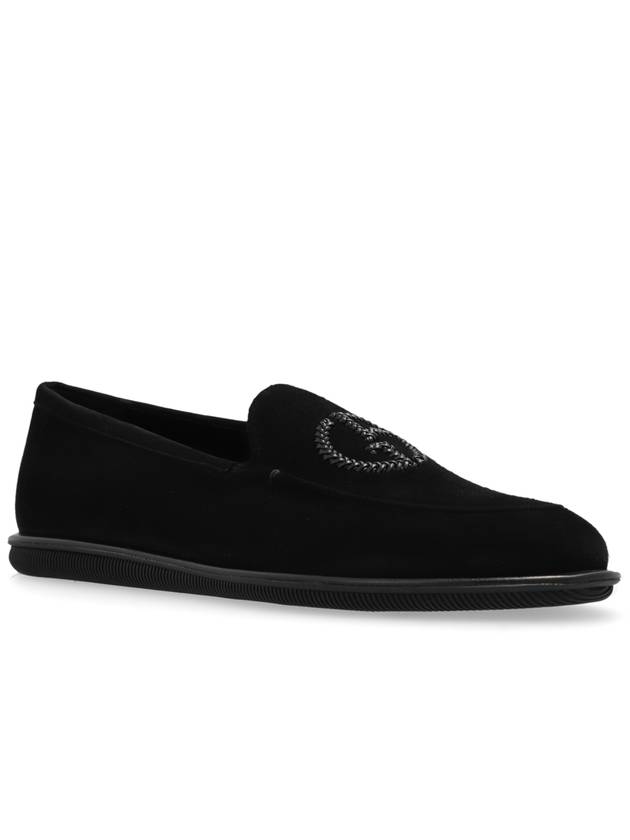 Giorgio Armani Suede Shoes Type Loafers, Men's, Black - GIORGIO ARMANI - BALAAN 4