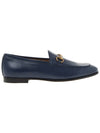 Jordaan Leather Loafers Blue - GUCCI - BALAAN 3