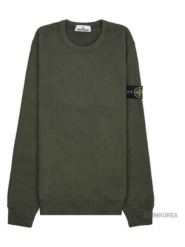 Wappen Patch Crew Neck Cotton Sweatshirt Musk Green - STONE ISLAND - BALAAN 2