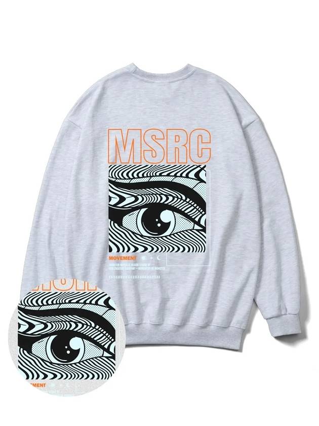 Of The Eye Vivid Orange Overfit Sweatshirt Melange Grey - MONSTER REPUBLIC - BALAAN 3