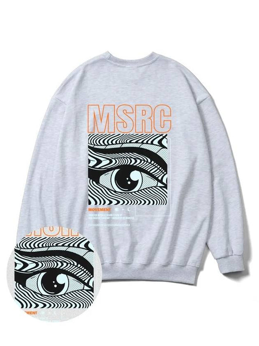 Of the Eye Vivid Orange Overfit Sweatshirt Melange Gray - MONSTER REPUBLIC - BALAAN 2