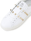 Untitled Rockstud Leather Low Top Sneakers White - VALENTINO - BALAAN 8